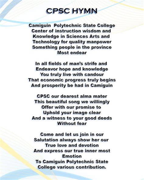 cspc hymn lyrics|Camarines Sur Polytechnic Colleges [CSPC HYMN] .